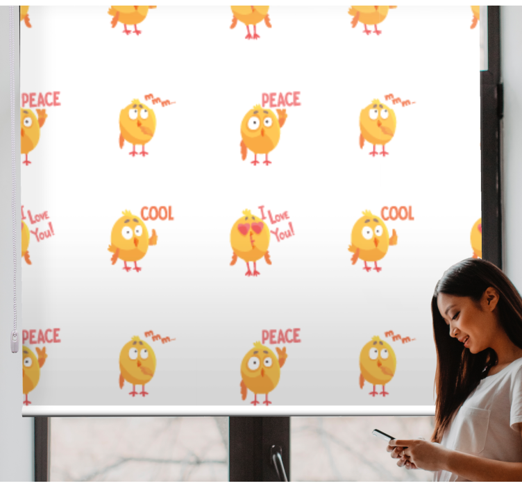 Roztomilé ptáky výrazy zvířecí roleta - TenStickers