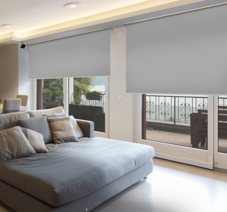 šedá zatemňovací roleta do ložnice - TenStickers