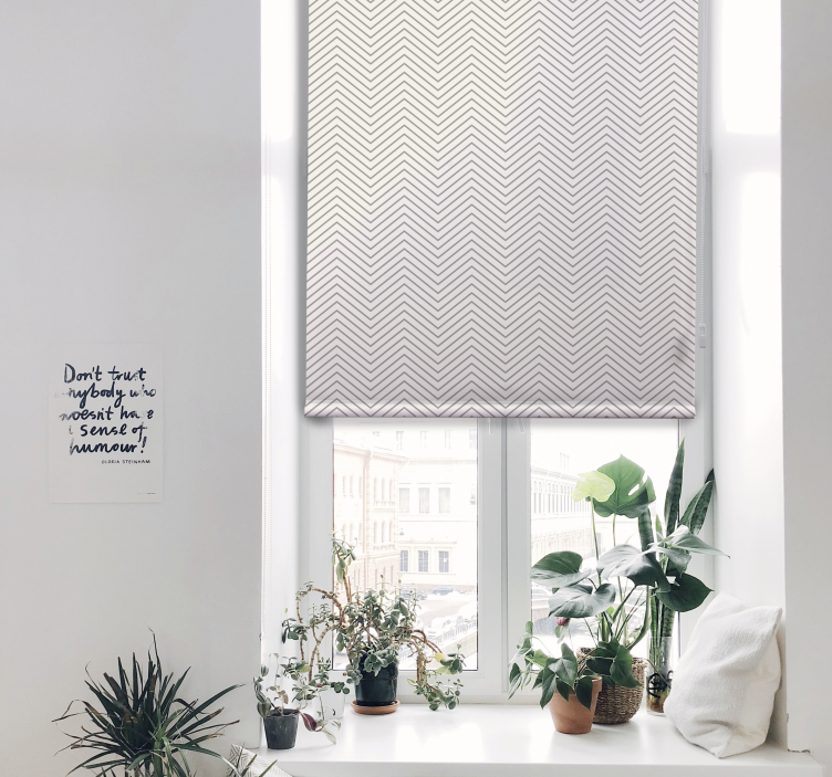 šedé linky rustikální roleta - TenStickers