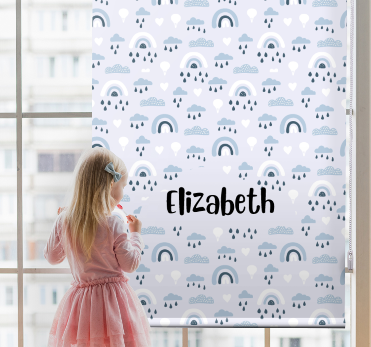 šedé balónky na zakázku tištěný odstín okna - TenStickers