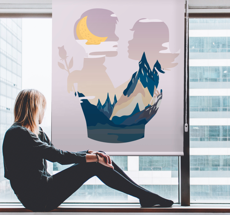 Noční horská scéna Originální roleta - TenStickers