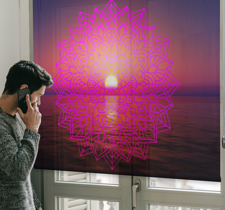 Slunná mandala zen obývací pokojroleta - TenStickers