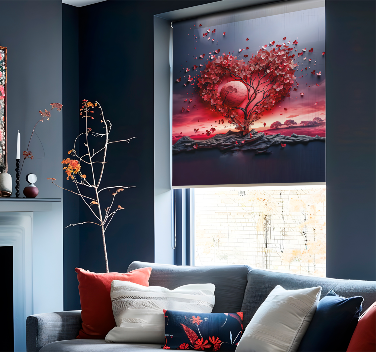 Strom srdce Romantická roleta - TenStickers