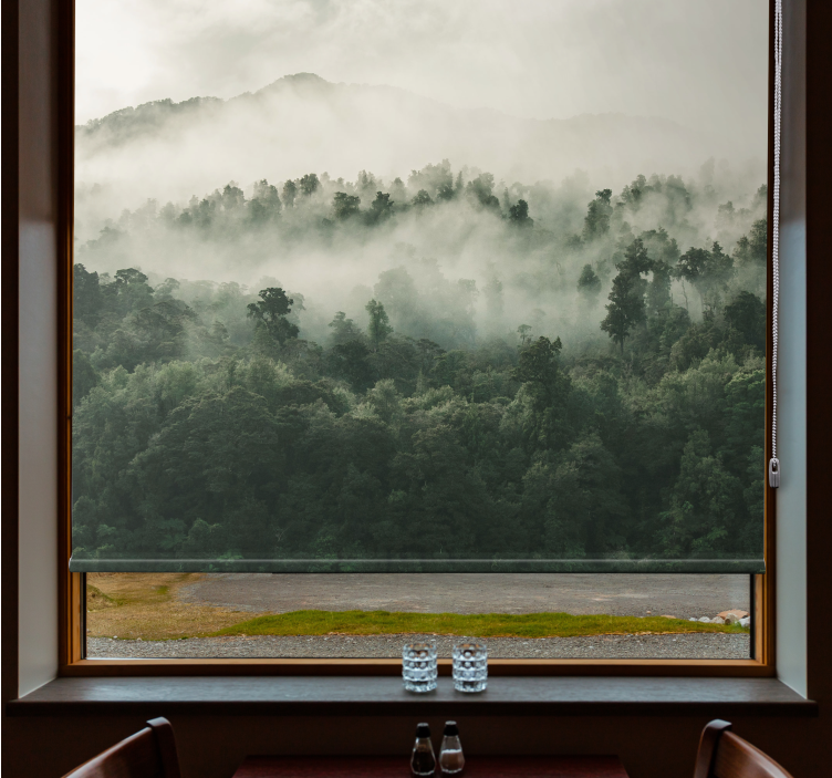 Svěží lesní mlha Roleta stromy - TenStickers