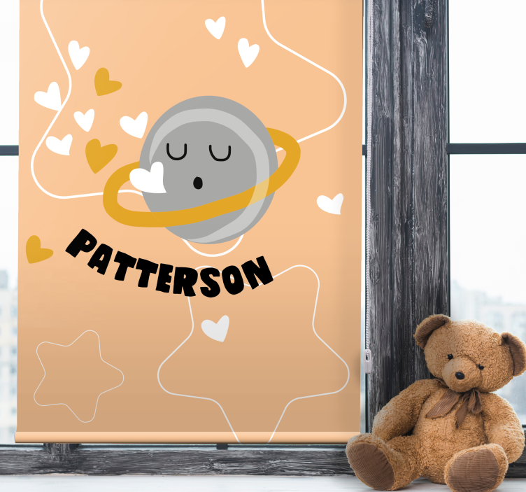 Srdeční saturn se jménem Roleta děti - TenStickers