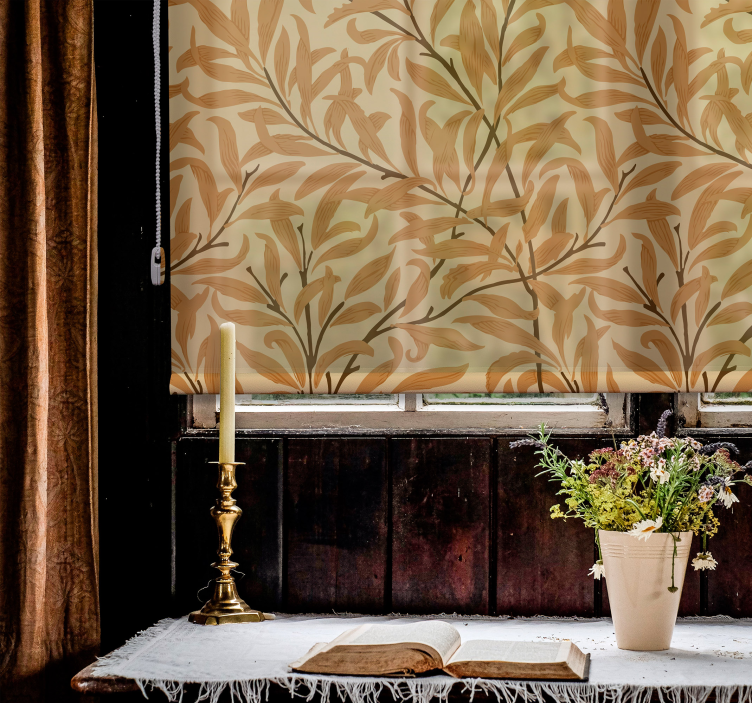 Tisk botanických listů Květinová roleta - TenStickers