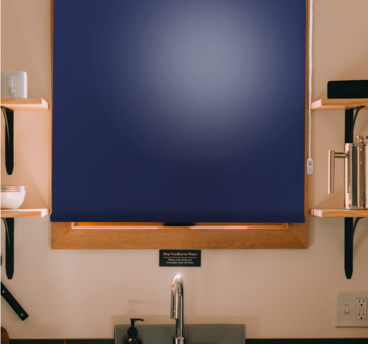 Temně modrá roleta moderní hlavní ložnice - TenStickers