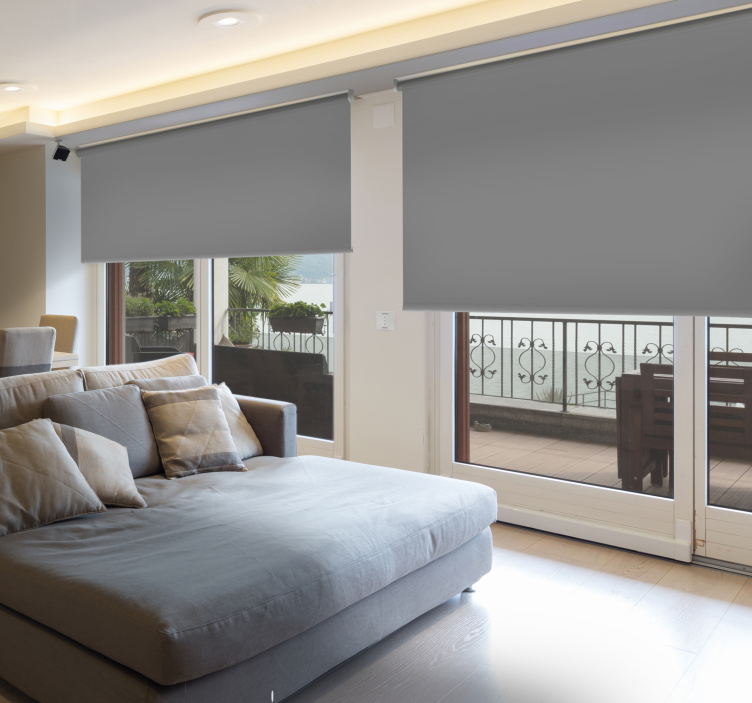 Tmavě šedá zatemňovací roleta do ložnice - TenStickers