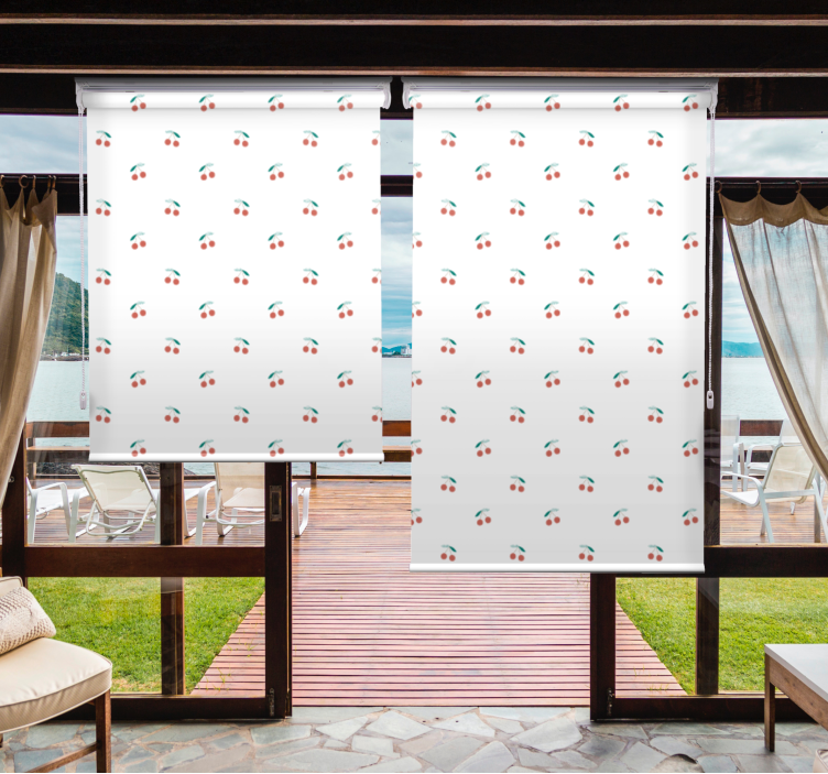 Třešňový vzor Roleta ovoce a zeleninu - TenStickers