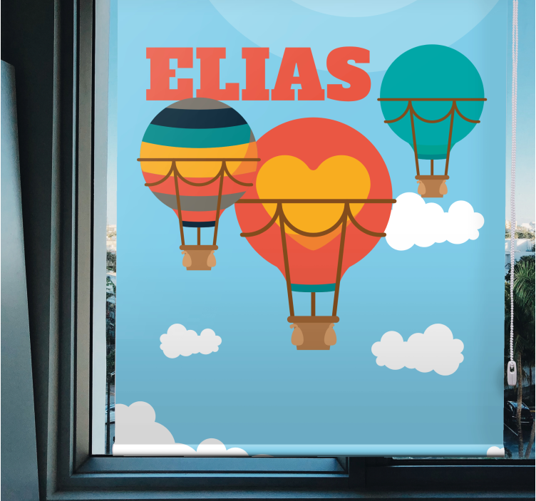 Tři barevné balónkyroleta obraz - TenStickers