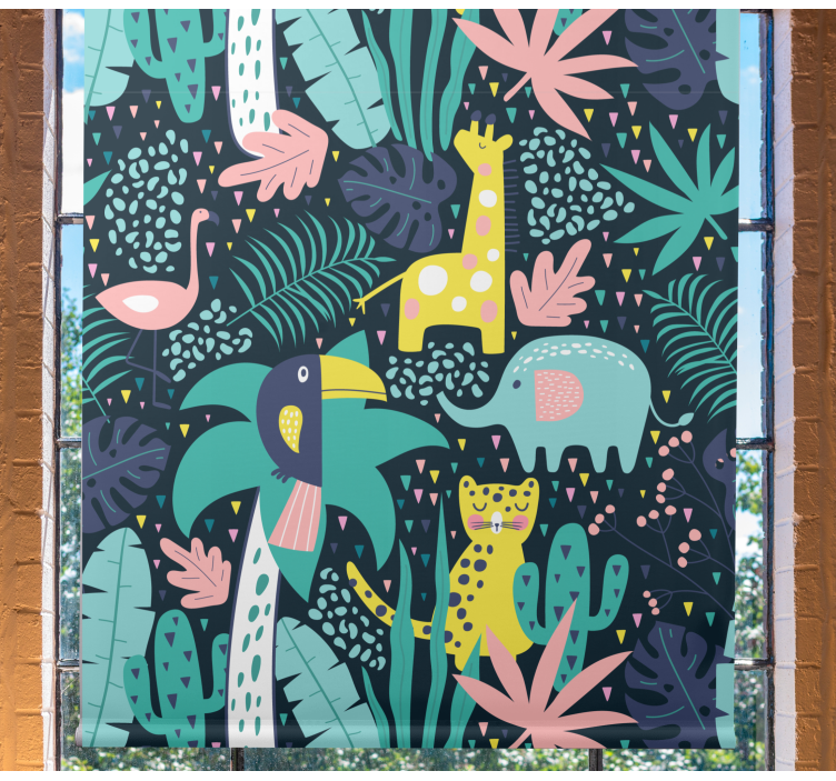 Tropická severská zvířata Roleta děti - TenStickers