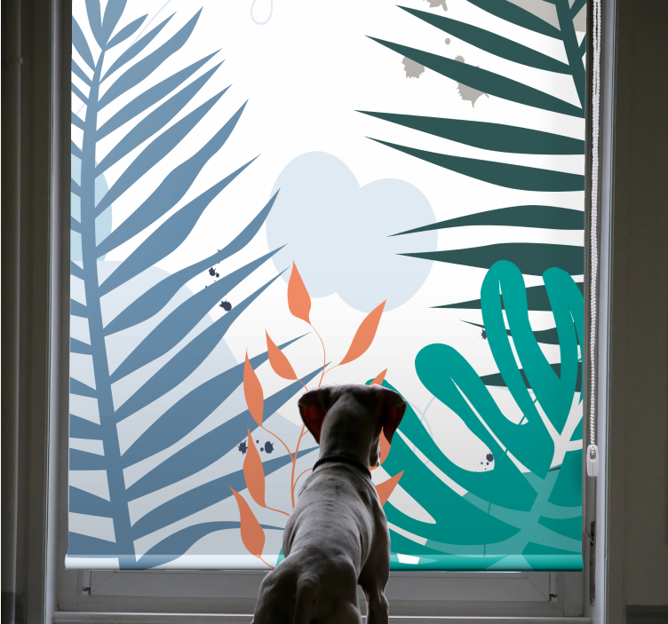 Tropické velké listy Roleta Květiny a rostliny - TenStickers