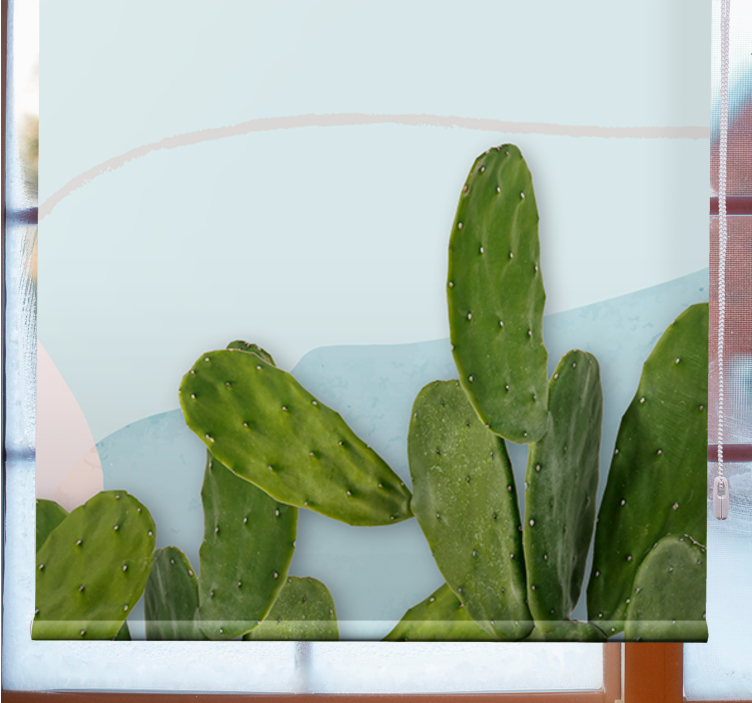 "kawaii" styl tvary kaktusroleta malba - TenStickers