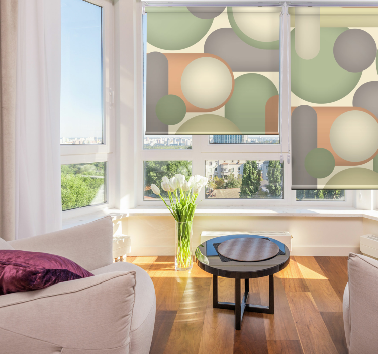 Uspořádání geometrického kruhu Moderní roleta - TenStickers