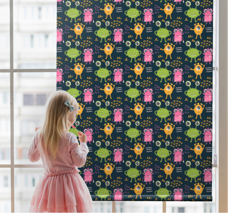 Legrační barevné mimozemšťany vzor dětskéroleta - TenStickers