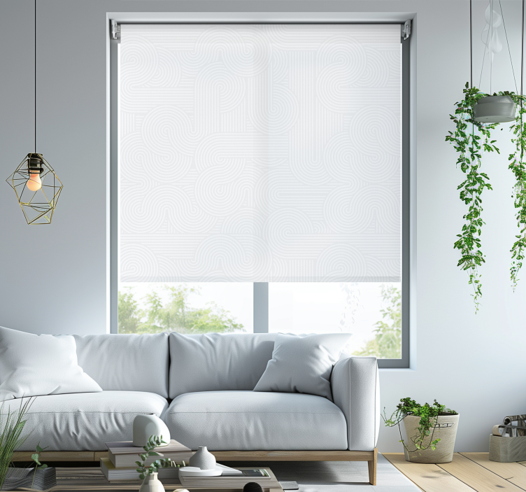 Vzor pruhů Bílá roleta - TenStickers