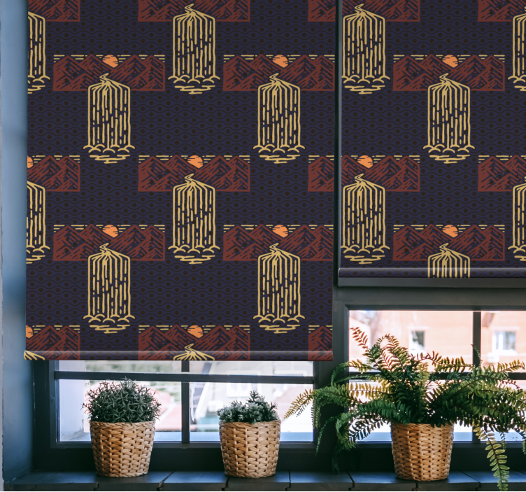 Západ slunce s vodopády Roletový rok - TenStickers