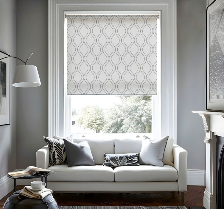 Zakřivené čáry Elegantní roleta - TenStickers