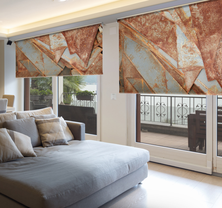 železné pláty textura a vzorroleta - TenStickers