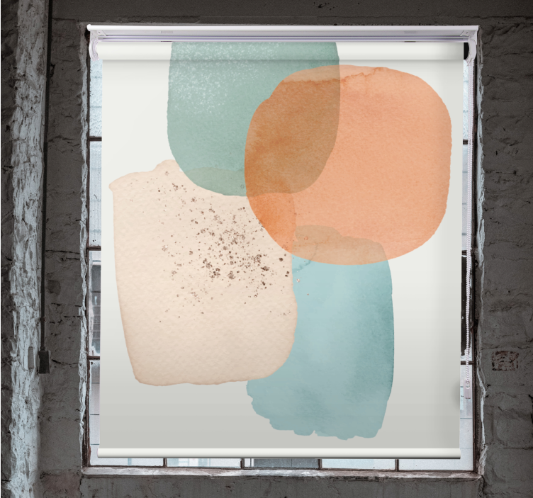 Země barvy minimalistický design kancelářská roleta - TenStickers