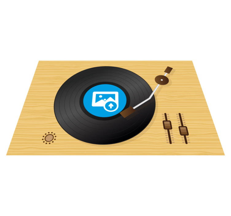 Originální prostírání s motivem vinylových desek - TenStickers