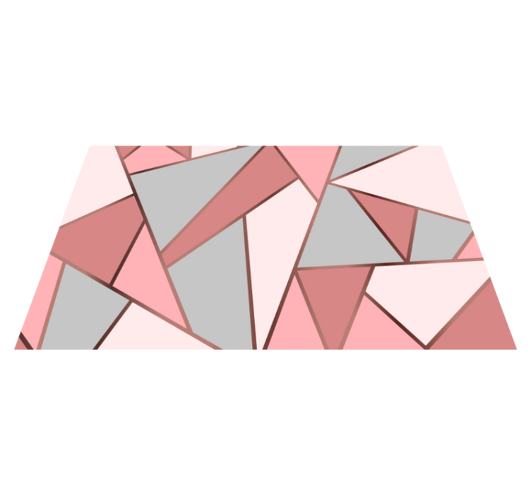 Růžový vzor a zlaté linie původní prostírání - TenStickers