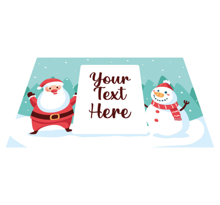 Přizpůsobitelné s názvem prostírání santa claus - TenStickers