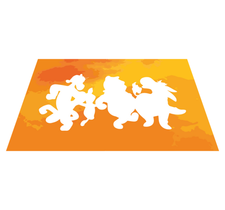 Medvídek pú a děti z gangu prostírají - TenStickers