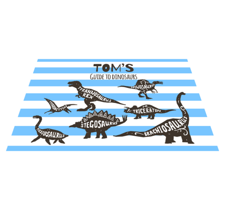 Dinosauři se jmény přizpůsobenými prostírání - TenStickers