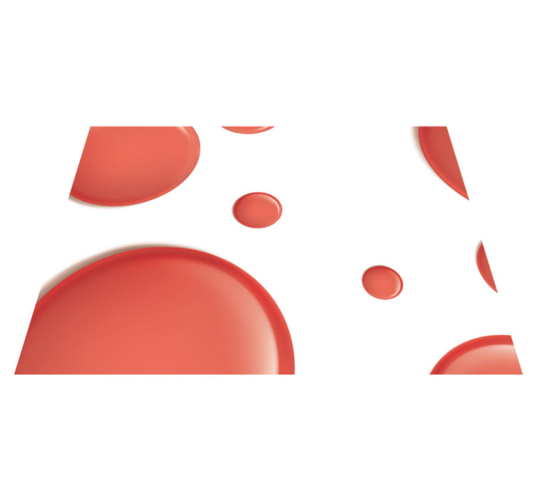 červené moderní kruhy červené prostírání - TenStickers