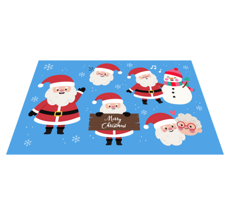 Vánoční prostírání s postavičkami santa clause - TenStickers