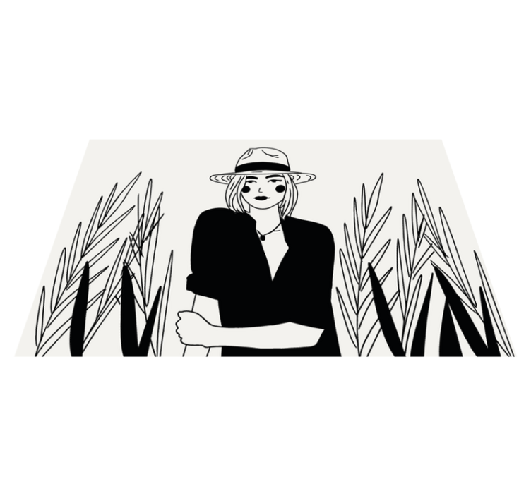 Originální prostírání s ilustrací stylové ženy - TenStickers