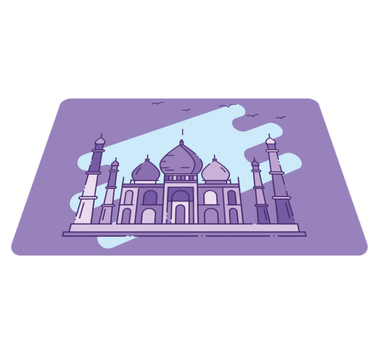Moderní prostírání taj mahal silueta - TenStickers