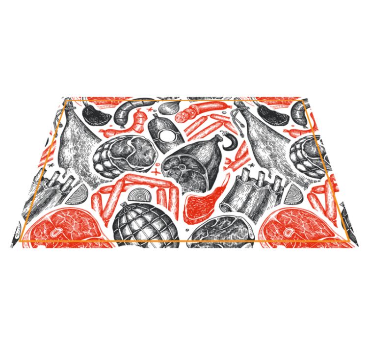 Originální prostírání s potisky jídelních ilustrací - TenStickers