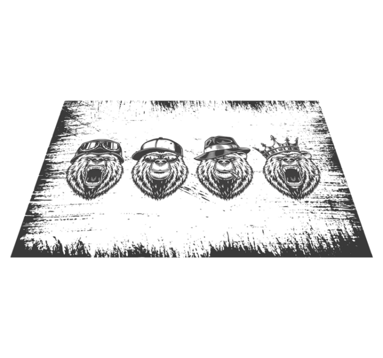 Originální prostírání s elegantními portréty medvědů - TenStickers