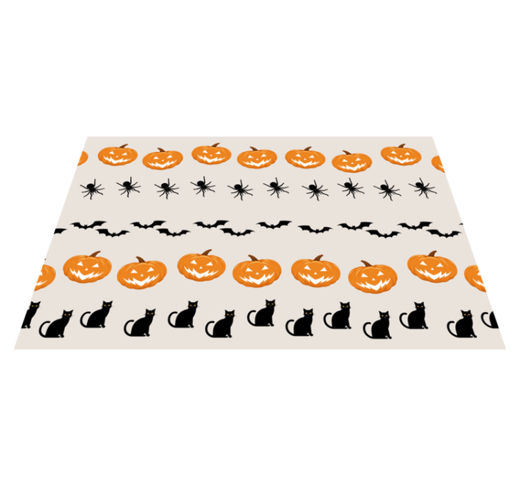 Halloweenské prostírání dýňový pavouk kočka - TenStickers