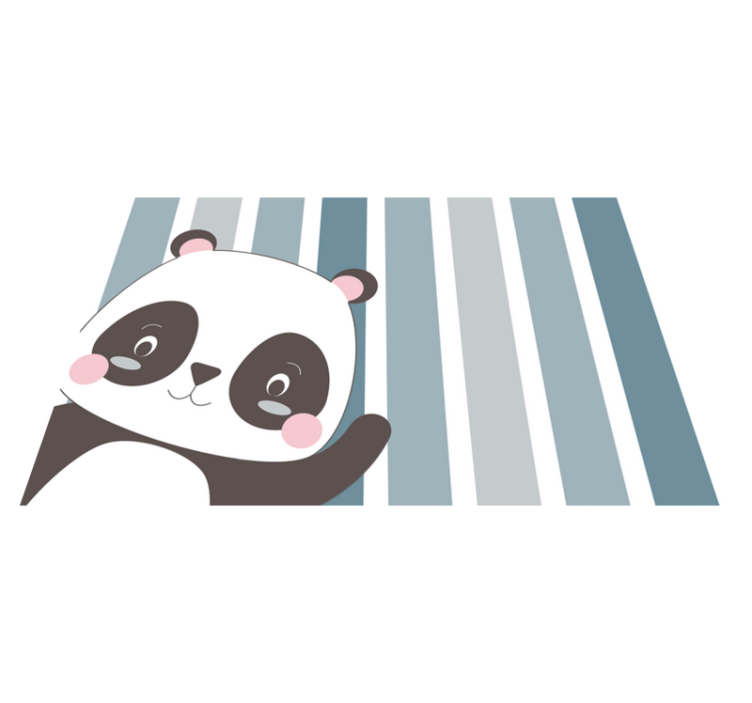 šťastné panda děti prostírání - TenStickers