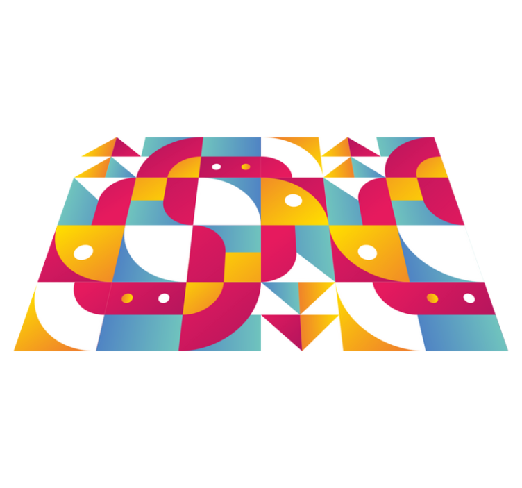 Moderní prostírání s odvážnými geometrickými vzory - TenStickers