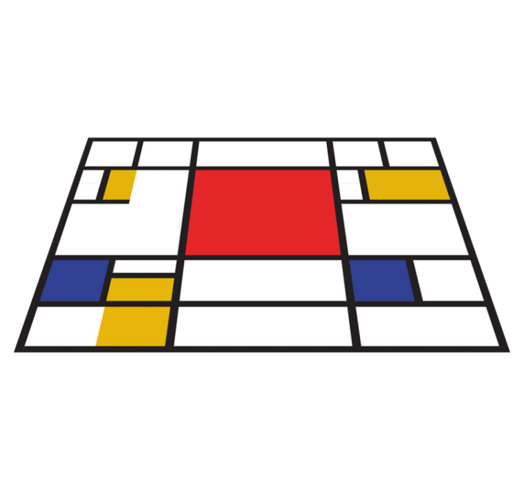 Mondrian geometrické umění originální vinylové prostírání - TenStickers