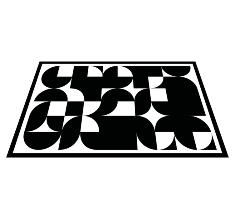 Moderní prostírání s geometrickým černým motivem - TenStickers