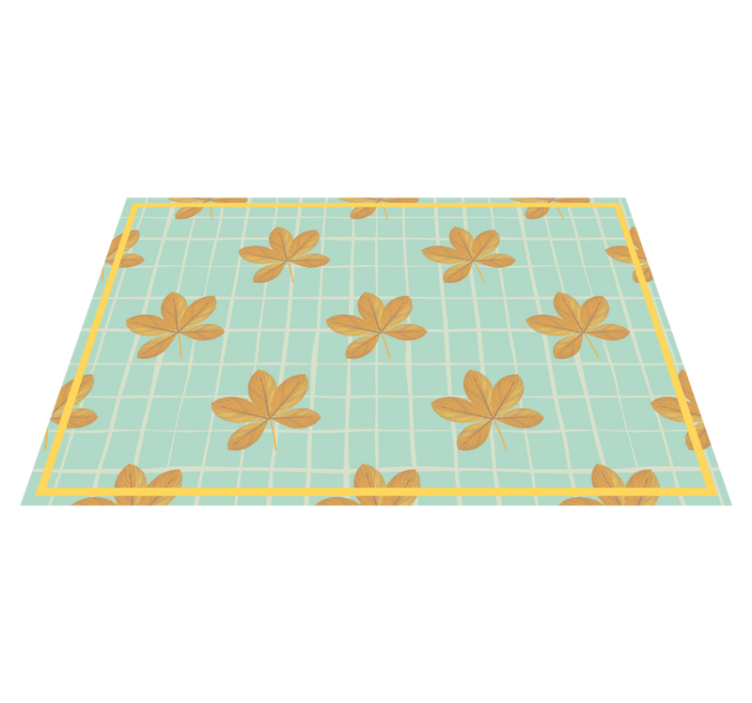 Kostkovaný vzor s květinami moderní prostírání - TenStickers