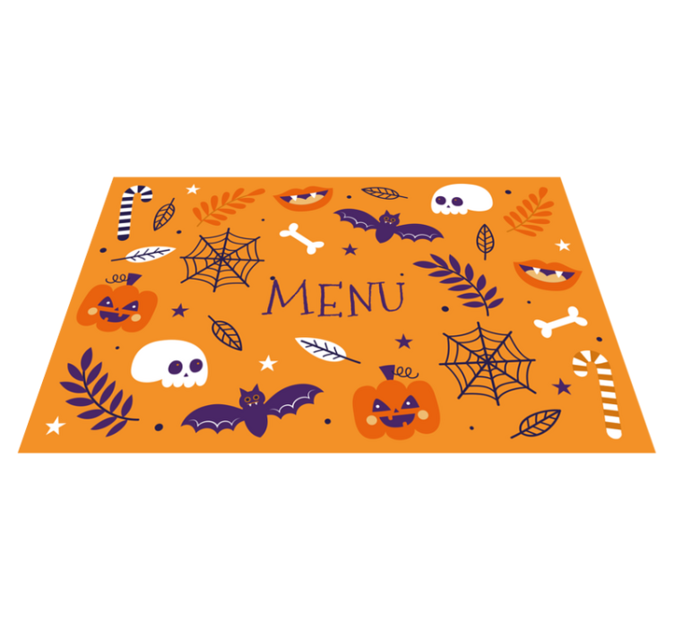 Halloweenské prostírání děsivé halloweenské menu - TenStickers