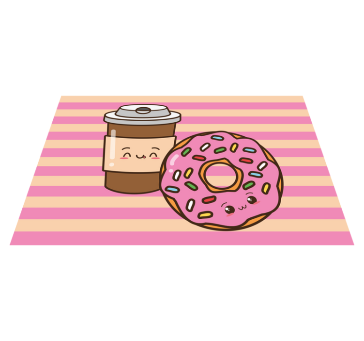 Dětské prostírání roztomilý kávový donut - TenStickers
