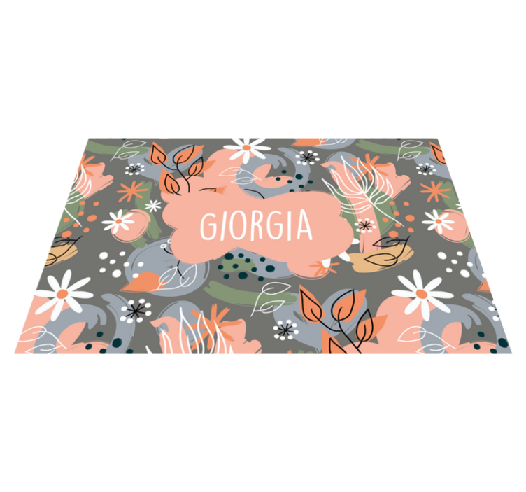 Květinové barevné provedení přizpůsobené prostírání - TenStickers