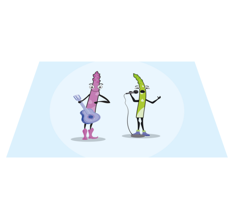 Dětské prostírání s hudebními zeleninovými postavičkami - TenStickers