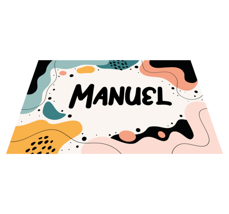 Dětské prostírání v živých abstraktních tvarech - TenStickers