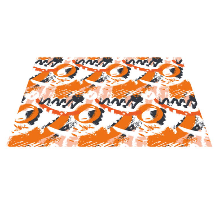 Abstraktní oranžové akvarel tahy prostírání - TenStickers