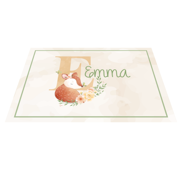 Roztomilá zvířata jeleni s názvem děti prostírání - TenStickers