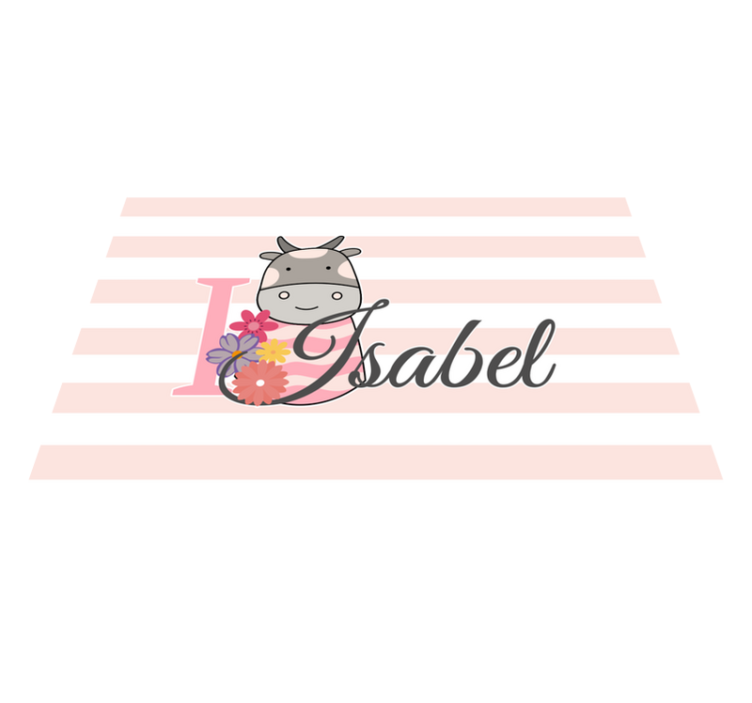 Prostírání se jménem s kravským motivem - TenStickers