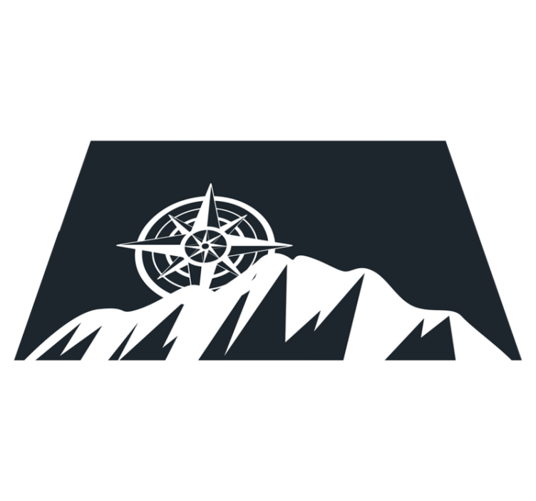 Prostírání citace design horského kompasu - TenStickers